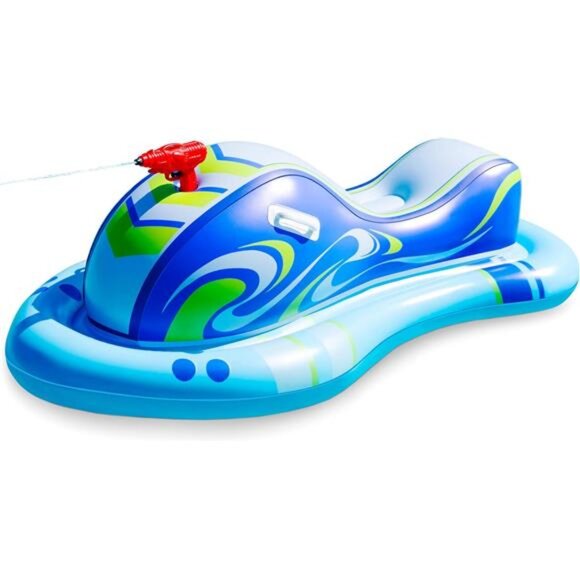 Kids Inflatable Jet Ski Pool Floats Pool Floaties with Water Guns Games‎ - Picture 1 of 7
